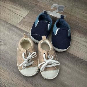 Kids Tan and Navy Shoes